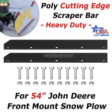 For 54" John Deere Snowplow M75679 1/2" Heavy Duty Poly Cutting Edge Scraper Bar