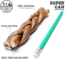 10 THICK BRAIDED 12 Inch Bully Sticks Made in the USA FREE SHIPPING