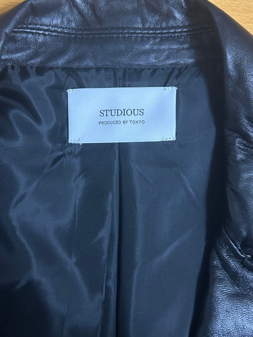 S Size Leather Jacket Studious Riders Slightly Di… - image 7