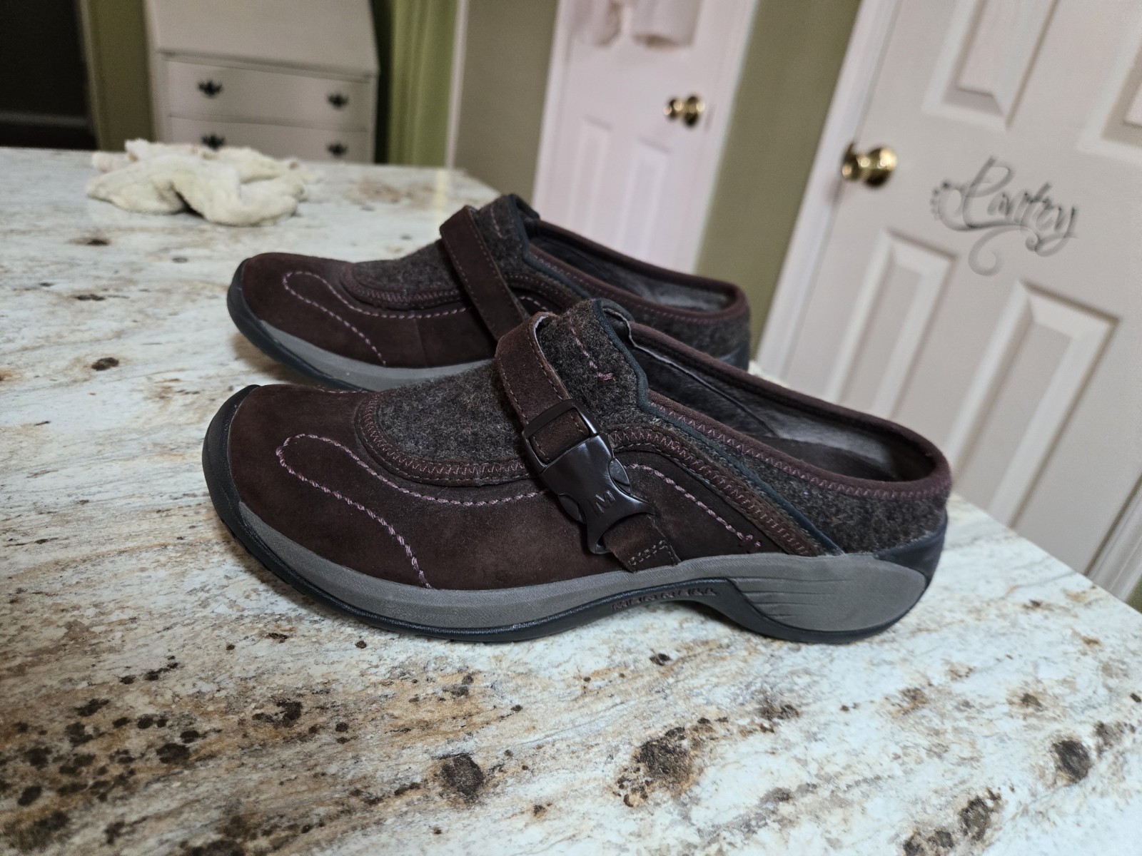 Zoccoli donna Merrell Luxe fibbia Mary Jane taglia 7