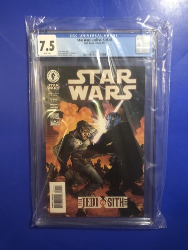 STAR WARS JEDI VS SITH 1 CGC 7.5 1ST APPEARANCE DARTH BANE Dark Horse Comic 2001