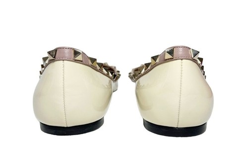 Valentino Garavani Patent Rockstud Ballerina Flats in Ivory - Sz 40.5 (10) - Bild 9 von 9