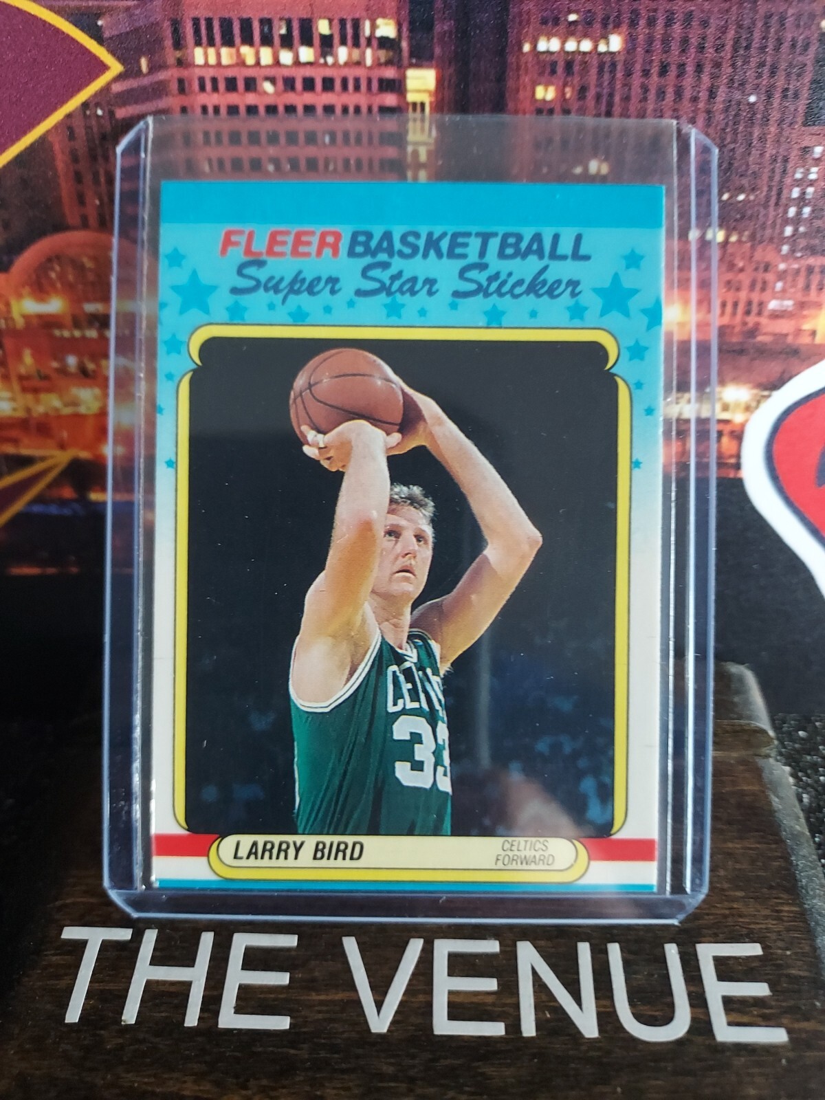 1988-89 Fleer Super Star Sticker #2 Larry Bird - Boston Celtics - E