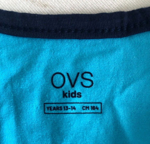 OVS TC Girls Top kids' Years 13/14 light Blue/Blue Exercise Top NWT - Picture 4 of 5