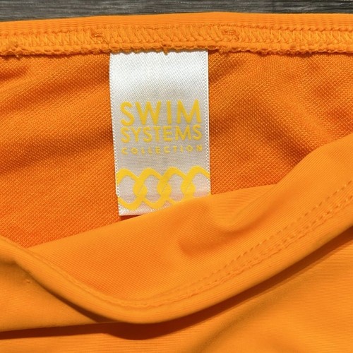 NWT Swim Systems Small Ring Side Hipster Bikini Bottom Bathing Suit Orange - Picture 2 of 7