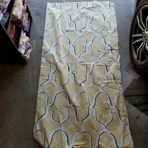 West Elm "Citron Ogee" 72" X 74" Fabric Shower Curtain - Picture 3 of 7