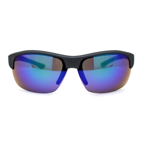 Xloop Mens 90s Half Rim Sport Warp Baseball Sunglasses - Picture 7 of 21