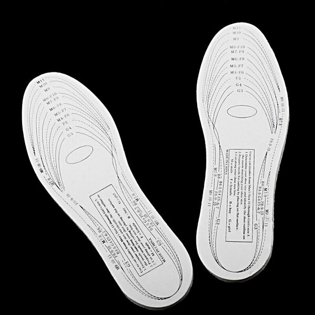 2 Pairs Unisex Diy Size Soft Comfortable Memory Foam Insole Pain