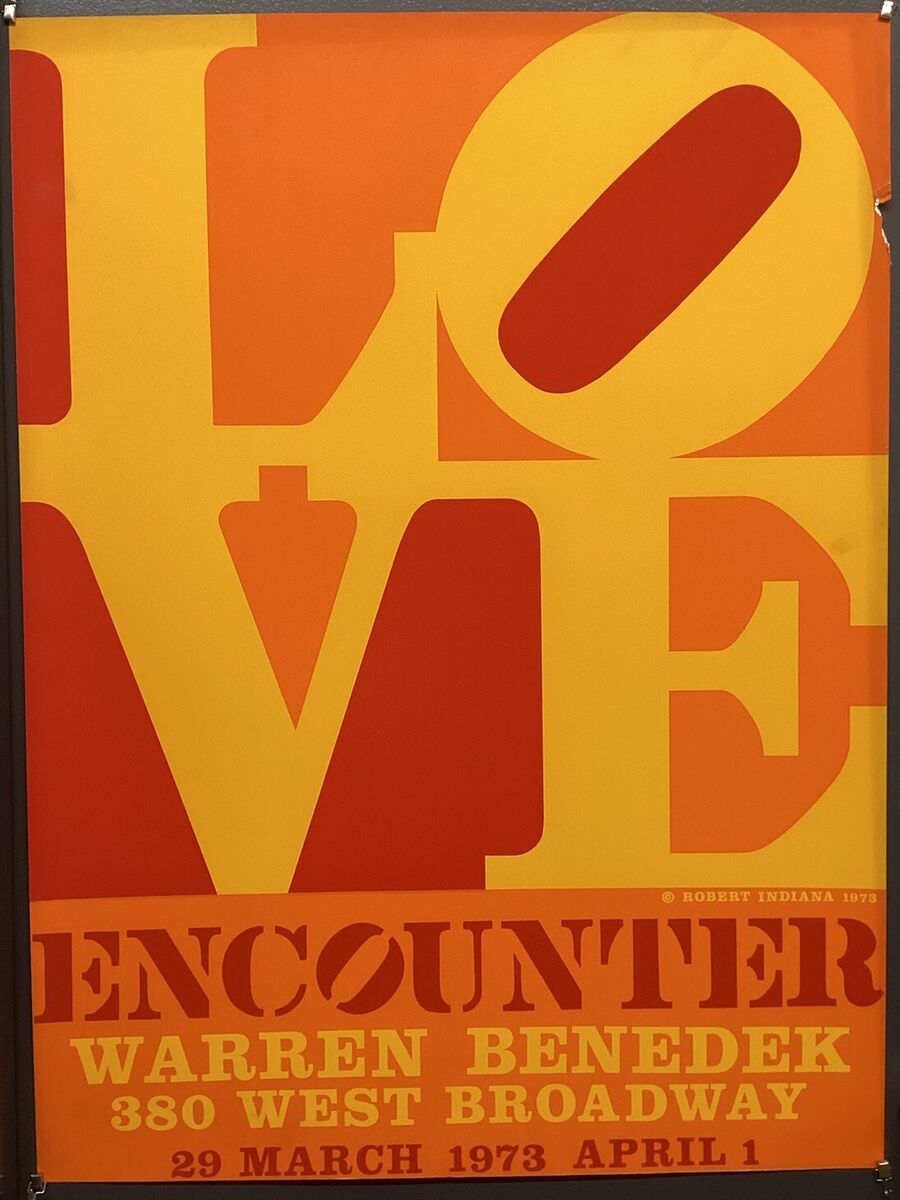 Vintage Original Robert Indiana Love New York Gallery Invite