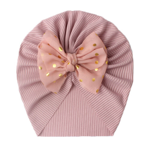 Säugling Baby Beanie Turban Mütze Mädchen Schleife Knoten Mütze Neugeborenes Kopftuch Accessoires - Bild 12 von 23