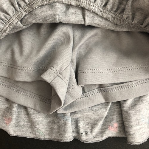 Justice Grey Tiered Puppuccino Pull On Skirt US Girls Size 6/7 - Picture 3 of 4