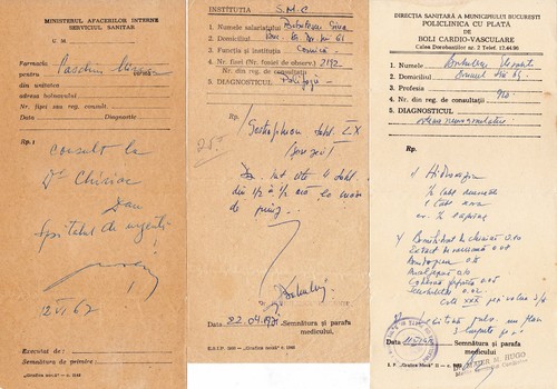 Romania, 1960's-1970's, Lot of 6 Medical Documents - Prescriptions, Certificates - 第 1/2 張圖片