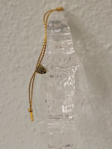 Vtg Silvestri Christmas Ornaments Clear Santa holding a tree Icicle Type Resin 7 - Picture 9 of 12