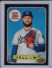 Jakob Junis 2018 Topps Heritage High Number Black Border /50 Kansas City Royals