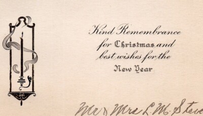 Kind Remembrance for Christmas & Best Wishes for the New Year Embossed