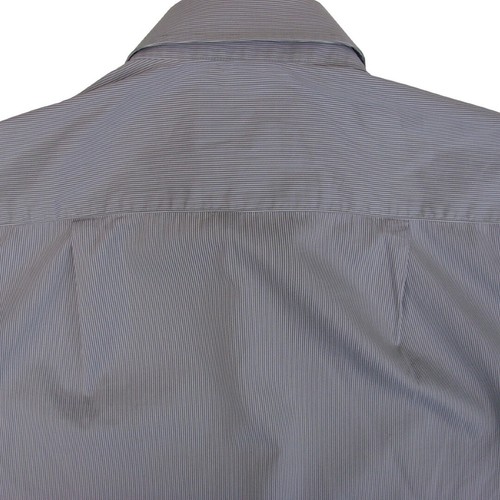 VIVIENNE WESTWOOD MAN Shirt Mens 16 M Grey Narrow Stripes - Picture 6 of 8