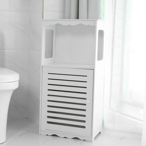 80cm Bathroom Storage Cabinet Organiser Cupboard Shelf Tall Slim Laundry Toilet - Picture 8 of 11