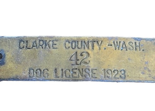 Vintage Clarke County Washington Hundeführerschein 1923 - Bild 2 von 3