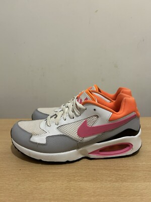 Nike Air Max ladies white grey with pink tick trainers Size uk  UK