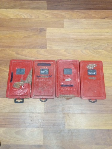4 Snap On Allen Key Hex Key Sets 3/32''-3/8'' & Cases, Missing Pieces ~ Lot Of 4 - Picture 13 of 16