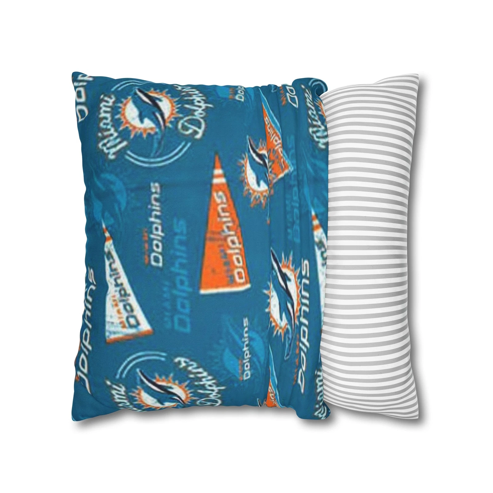 Miami Dolphins Spun Square Pillowcase