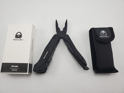 ROXON SPARK Black Multitool 14 In 1 Pliers Wire Cutter Knfie Saw