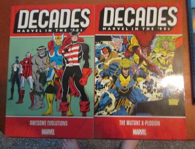 Lot of 2- DECADES MARVEL IN THE '80S & '90s  Awesome Evolutions/Mutant Explosion