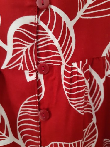 Bonprix Ladies Red Leaf Print Maxi Dress Size 14 BRAND NEW - Imagen 6 de 6