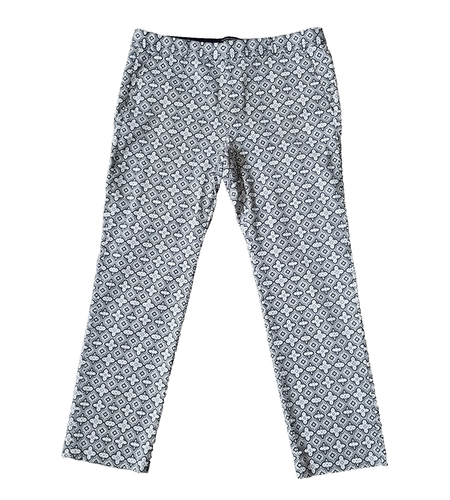 Banana Republic Womens Size 12 High Rise Cotton Blend All Over Print Pants