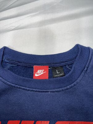 Vintage Mens Nike Red Tag Blue & Red Crewneck Sweatshirt Logo