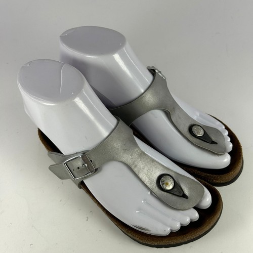 Birkenstock Gizeh Kids Gray Silver US 1 Toddler Summer Sandals Slides EUR 32 - Picture 4 of 10