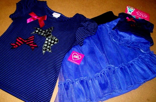 WHAT A DOLL 2PC PURPLE SKIRT OUTFIT (4-5) (6-6X) + MATCHING OUTFIT FOR A DOLL