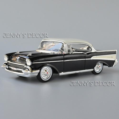 Réplica en miniatura Chevy Bel Air de metal fundido a escala 1:24 escala Jada 1957 modelo de automóvil de juguete - Imagen 15 de 16