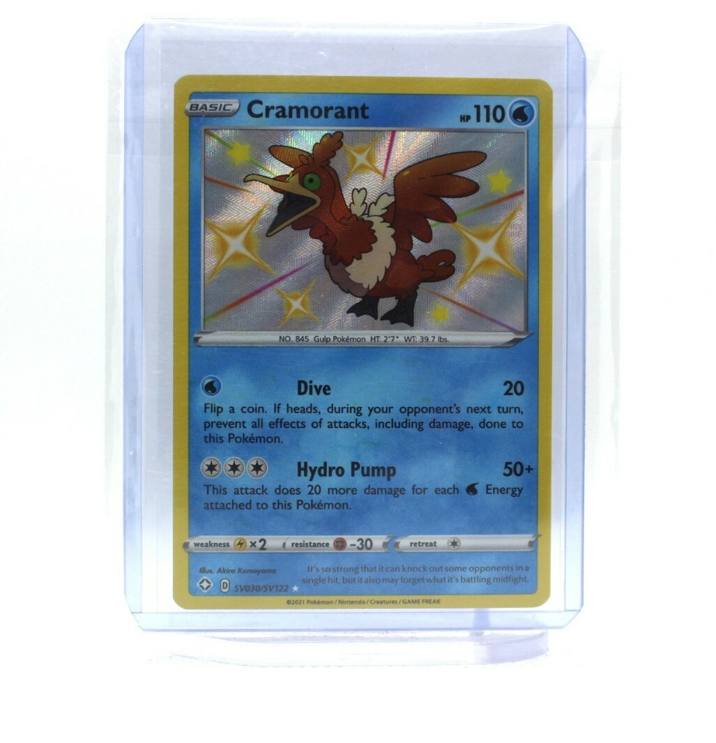 cramorant pokemon card value Cramorant SHINY SV030/SV122 Shining Fates Holo Foil Rare Pokemon Card NM/M