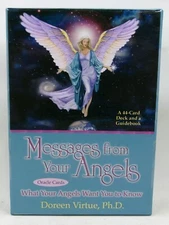 Messages From Your Angels 44 Oracle Card Deck & Guidebook by Doreen Virtue 2002.