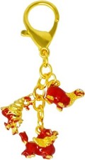 Feng Shui Three Harmony Animals Keychain Peace And Luck Keyring
