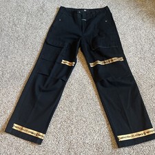 Marithe Francois Girbaud Cargo Jeans Men 36 35x34 Black Baggy Logo Skater Y2K