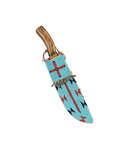 SMALL,Native American Vintage Seed Bead Belt Buckle Artisan  display picture 1
