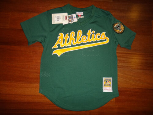 Rickey Henderson 1998 Mitchell & Ness Men's Oakland A's MLB Pullover BP Jersey - Picture 1 of 8