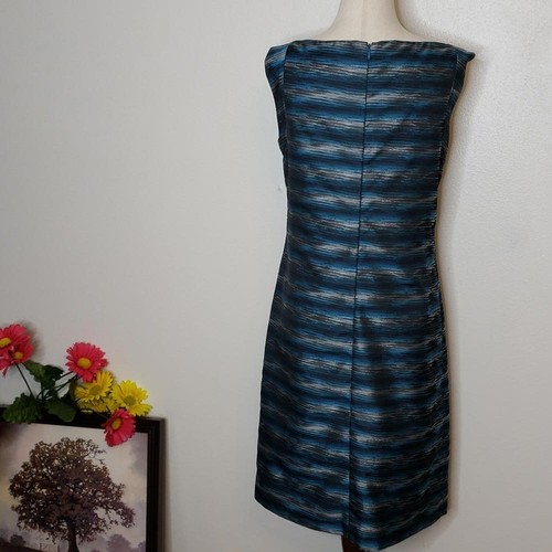 Antonio Melani Sheath Metallic Dress Y2K 90s Vintage Shimmer Summer - Picture 6 of 8