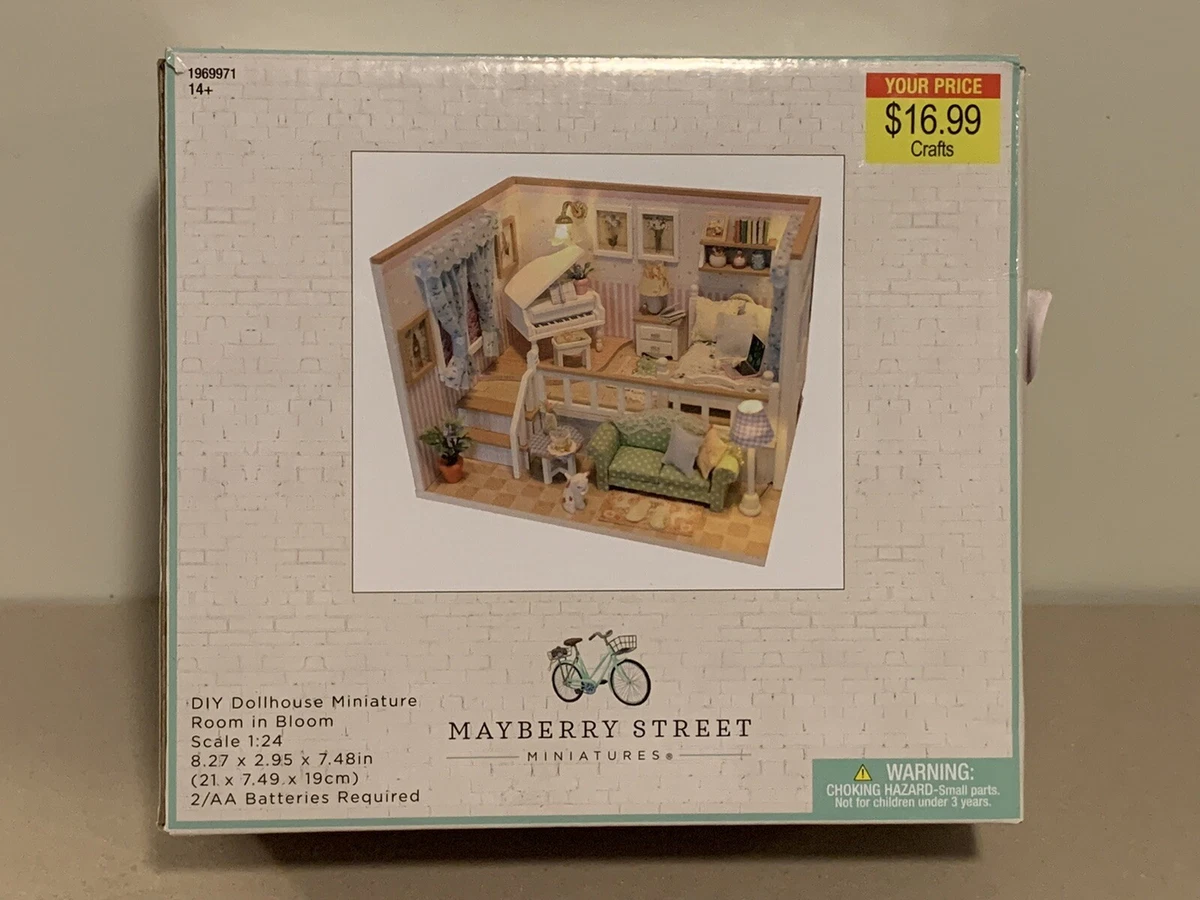 Mayberry Street Miniatures DIY Room In Bloom Mini Doll House Kit 1:24 Scale