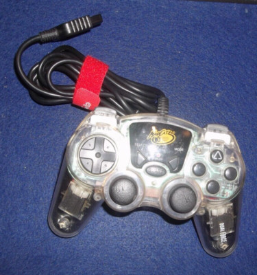 Mad Catz Dual Force Wired Controller - 8016 - For Original xBox - Untested CLEAR