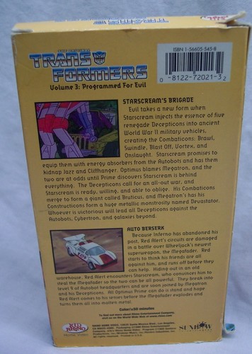 TRANSFORMERS Volume 3 Programmed For Evil VHS VIDEO G1 80's Cartoon Starscream - Picture 2 of 4