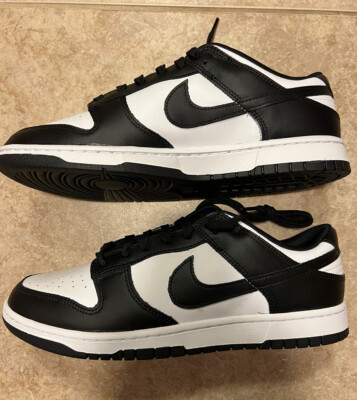靴 NIKE DUNK LOW RETRO BLACK PANDA 28cm Nike Dunk Low Suede Panda - FQ8249-100 | eBay