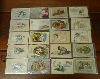 Vintage Lot Of 20 Assorted Easter Postcards - Circa 1900s-1910s