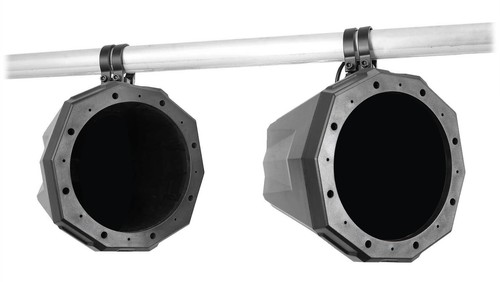 (2) 8" Rear Pro Fit Cage Harness Bar Speaker Pods Enclosures for Polaris General - Picture 4 of 11
