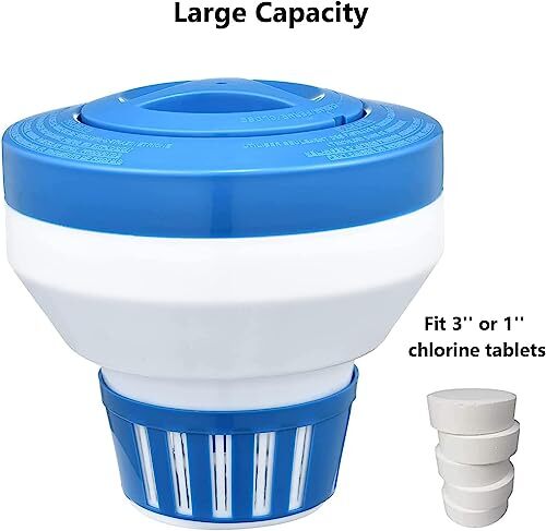 Floating Chlorine Dispenser, Pool Spa Chlorine/Bromine Floater,7" Large - Picture 3 of 6