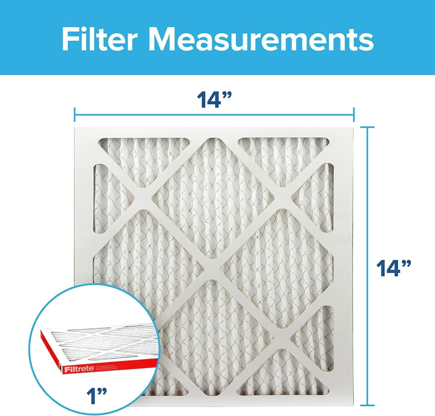 Filtrete 14x14x1 Air Filter MPR 1000 MERV 11, Compatible Air
