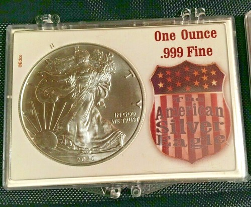 2020 AMERICAN SILVER EAGLE IN SPECIAL 2X3 SNAPLOCK DISPLAY CASE - Picture 6 of 16