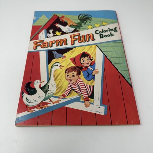 1964 Farm Fun libro para colorear Whitman 1136 Irma Wilde hecho en EE. UU. sin color sin usar - Imagen 4 de 17